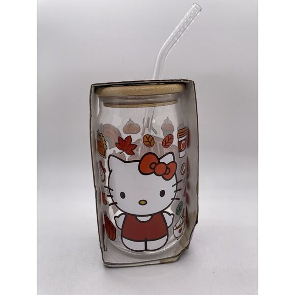 Hello Kitty Glass Tumbler Fall Brand New - Picture 1 of 10